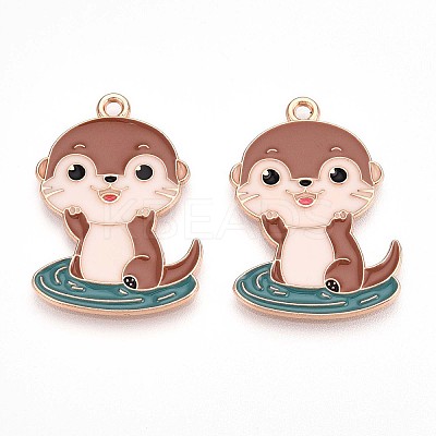 Alloy Enamel Pendants ENAM-T022-02C-02-1