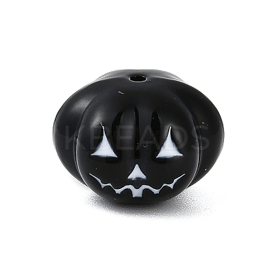 Halloween Theme Spray Painted Alloy Beads PALLOY-D029-03H-RS-1