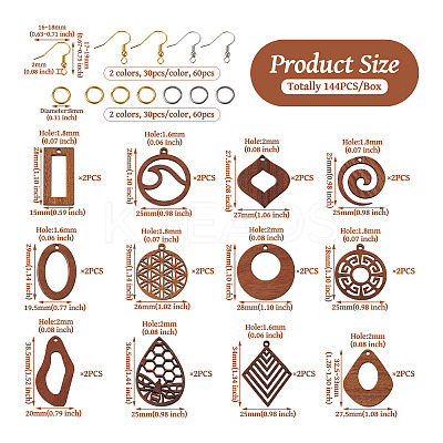 DIY Geometry Drop Earring Making Kit DIY-TA0003-79-1
