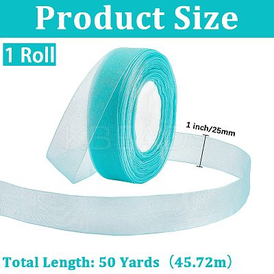 1 Rolls Sheer Organza Ribbon SRIB-CY0001-22A-06-1