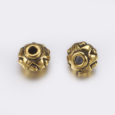 Tibetan Style Spacer Beads TIBEB-A24612-AG-LF-1