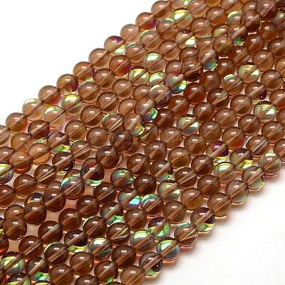Synthetic Moonstone Beads Strands G-F143-8mm-08-1