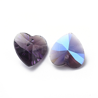 Glass Rhinestone Charms RGLA-L023-D-M-1