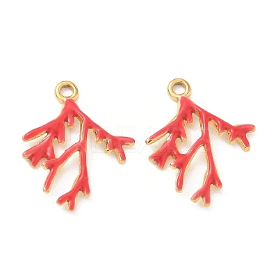 304 Stainless Steel Enamel Pendants STAS-Q119-12G-02-1