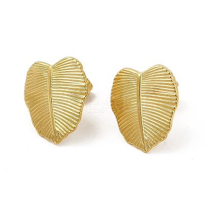 Ion Plating(IP) 304 Stainless Steel Stud Earrings for Women EJEW-I281-37G-1