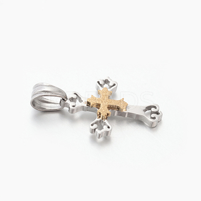 New Gift Men's 201 Stainless Steel Cross Pendants STAS-F010-67-1