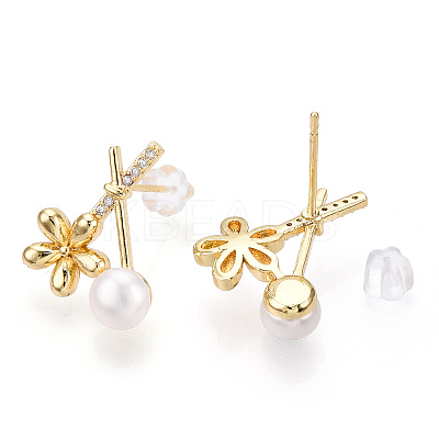 Natural Pearl Stud Earrings PEAR-N020-05S-1