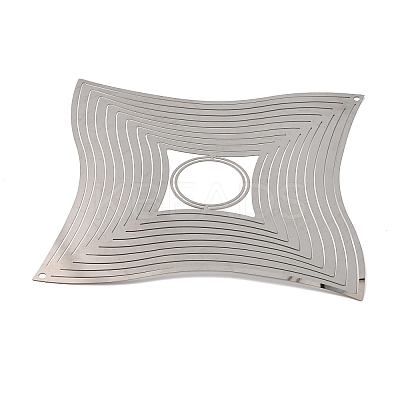 Rhombus 201 Stainless Steel Connector Charms/Links STAS-D386-02P-1