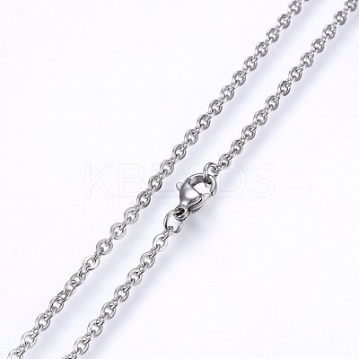 Non-Tarnish 304 Stainless Steel Cable Chains Necklaces NJEW-F226-04P-01-1