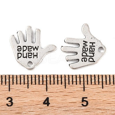 Tibetan Style Alloy Hand Carved Word Hand Made Charms LS-TIBEP-O009-31-1