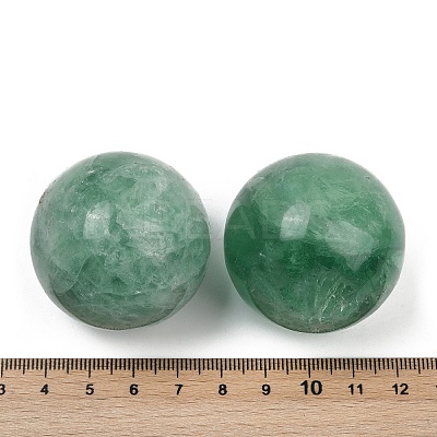 Natural Green Fluorite Sphere Beads G-I367-07K-1
