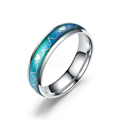 Non-Tarnish Heart Beat Mood Ring VALE-PW0001-039D-04-1