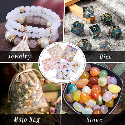 50Pcs 5 Styles Hot Stamping Organza Gift Bags OP-TA0001-03-1