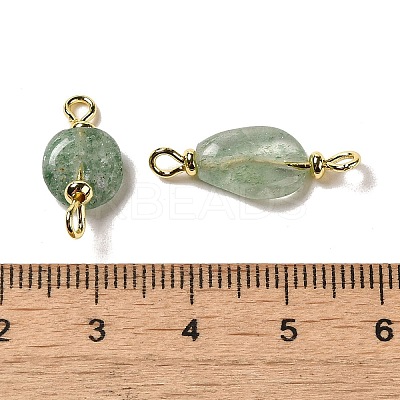 Natural Green Strawberry Quartz Connector Charms FIND-C046-11B-G-1