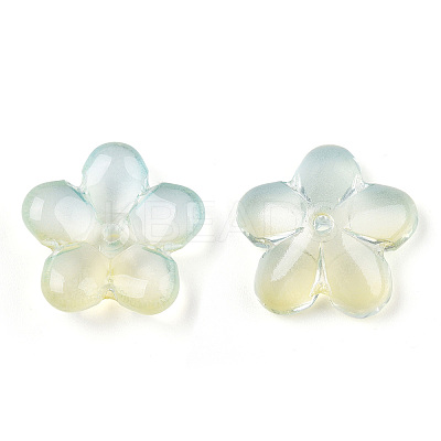 Two Tone Transparent Normal Glass Beads GLAA-T030-01-A02-1