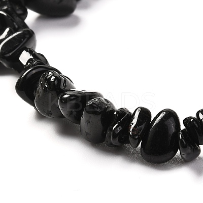 Natural & Synthetic Mixed Gemstone Stretch Bracelet for Men Women BJEW-JB06706-1