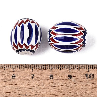 Handmade Millefiori Glass Barrel Beads LA-N002-18E-1