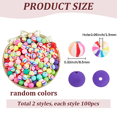 2 Bags 1 Styles Handmade Polymer Clay Beads CLAY-SC0002-85B-1