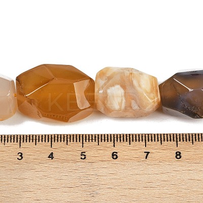 Natural Yellow Botswana Agate Beads Strands G-F796-C05-01-1