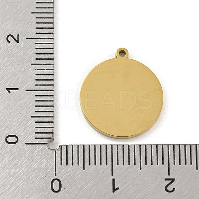 316 Surgical Stainless Steel Enamel Pendants STAS-M073-18A-02G-1