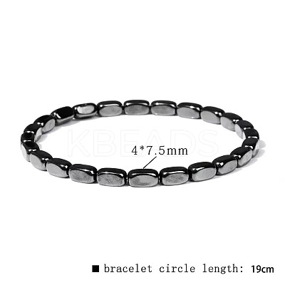 Personal Black Agate Stone Bracelet for Men Women Vintage Style Elastic Cord Jewelry RL7655-8-1