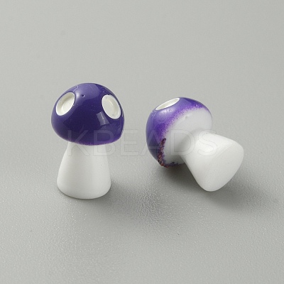 Mushroom Resin Display Ornaments DJEW-WH0015-83C-1