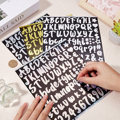 3 Colors PVC Self-Adhesive Label Stickers DIY-CP0011-35B-1