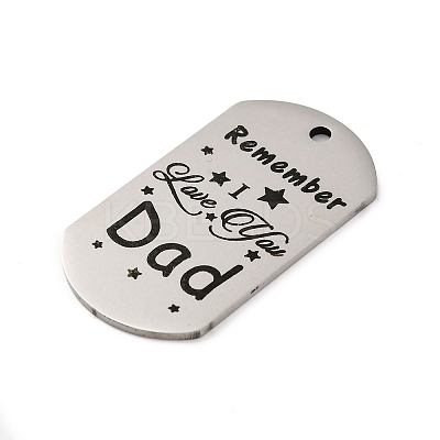 Anti-Tarnish 201 Stainless Steel Pendants STAS-R002-02P-12-1