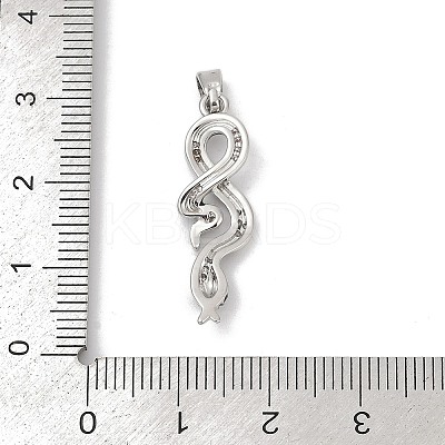 Brass Micro Pave Clear Cubic Zirconia Pendants KK-R221-01P-03-1