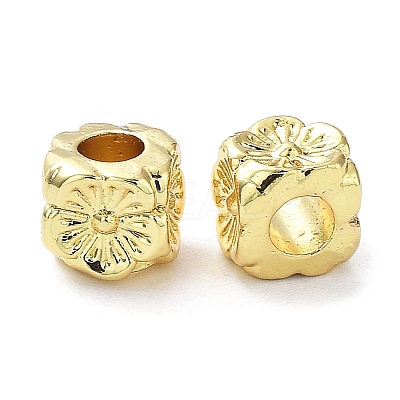 Rack Plating Alloy Beads PALLOY-D024-07B-G-1