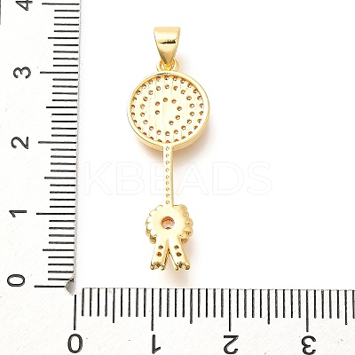 Brass Micro Pave Cubic Zirconia Pendants KK-G519-03G-1