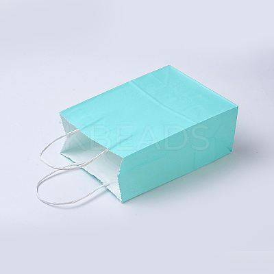 Pure Color Kraft Paper Bags LS-AJEW-G020-C-14-1