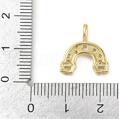 Brass Micro Pave Cubic Zirconia Pendants KK-L231-04G-01-1