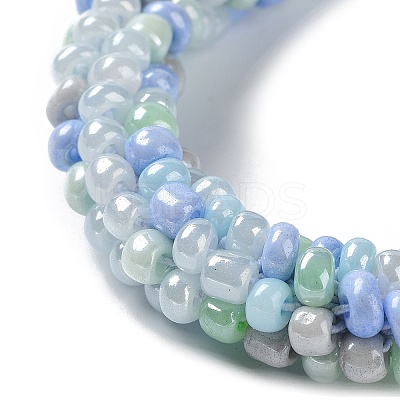 Crochet Glass Beads Braided Stretch Bracelet BJEW-K232-01Q-1