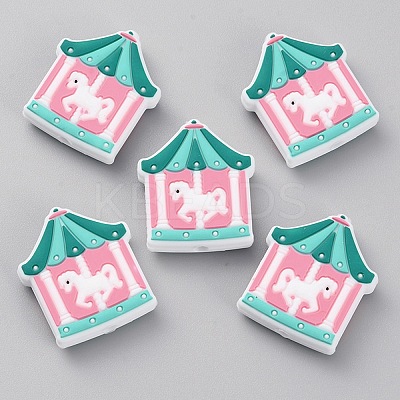Merry-go-round Food Grade Eco-Friendly Silicone Beads LS-SIL-TAC0004-16-1