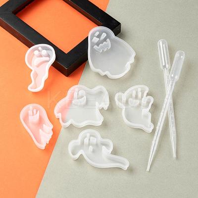 Halloween DIY Ghost Pendant Silicone Statue Molds DIY-LS0001-15-1