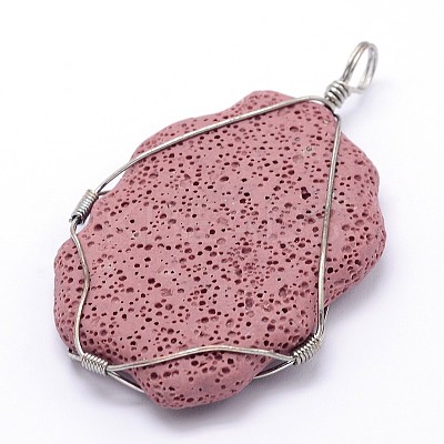Nuggets Synthetic Lava Rock Big Pendants G-L155-08G-1
