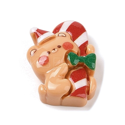 Christmas Bear Theme Opaque Resin Decoden Cabochons LS-RESI-S397-02F-1