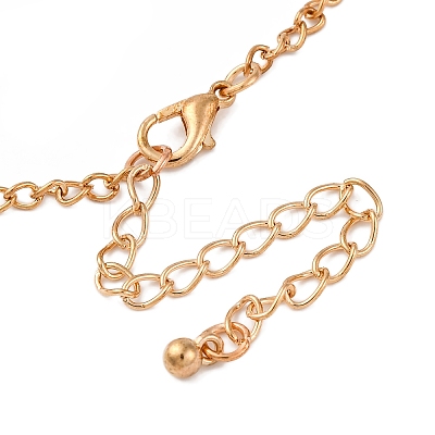 Sun Alloy Plastic Pearl Pendant Necklaces for Women NJEW-U013-11G-1