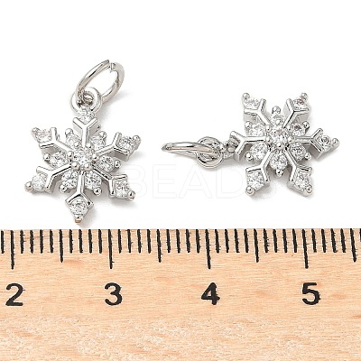 Brass Micro Pave Cubic Zirconia Pendants with Jumping Ring KK-A254-24P-1