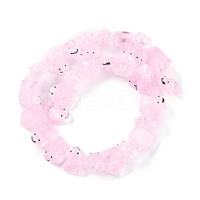 Transparent Glass Enamel Beads Strands GLAA-B021-05I-1