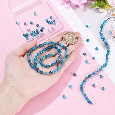 2 Strands Natural Apatite Beads Strands G-HY0001-94-1