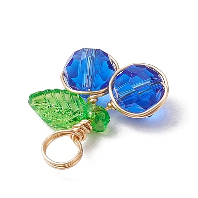Cherry Glass Pendants PALLOY-JF03470-01-1