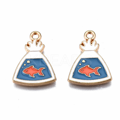 Eco-Friendly Alloy Enamel Pendants ENAM-T011-87-NR-1