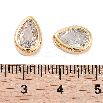 Brass Cubic Zirconia Beads KK-C051-60G-05-1