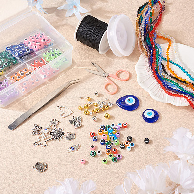 DIY Evil Eye Bracelet Making Kit DIY-TA0004-43-1