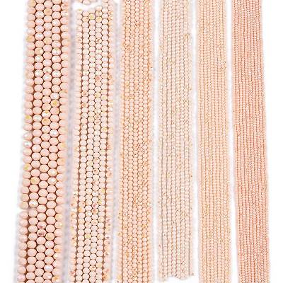 Electroplate Opaque Solid Color Glass Beads Strands LS-EGLA-A044-P3mm-L05-1