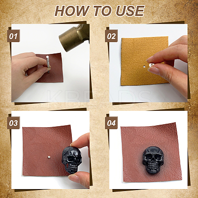 16 Bags Skull Alloy Decorative Rivets DIY-DR0007-75EB-1