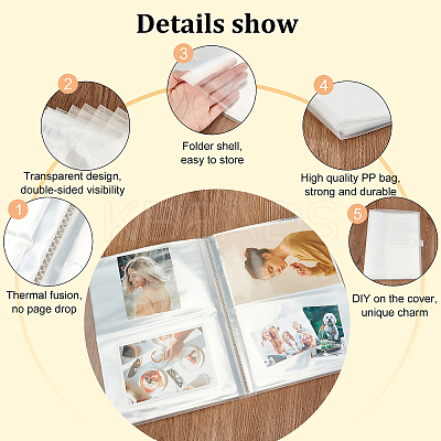PP Plastic Card Storage Albums AJEW-WH0258-509A-1