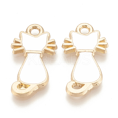Alloy Enamel Kitten Pendants ENAM-S115-038D-1